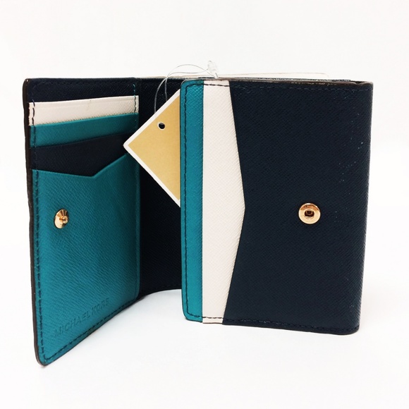 Michael by Michael Kors Color Block Navy Blue Wallet - Picture 5 of 9